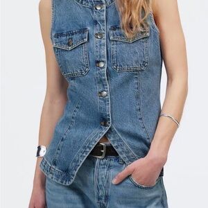 Madewell Blue Denim Vest and Jeans